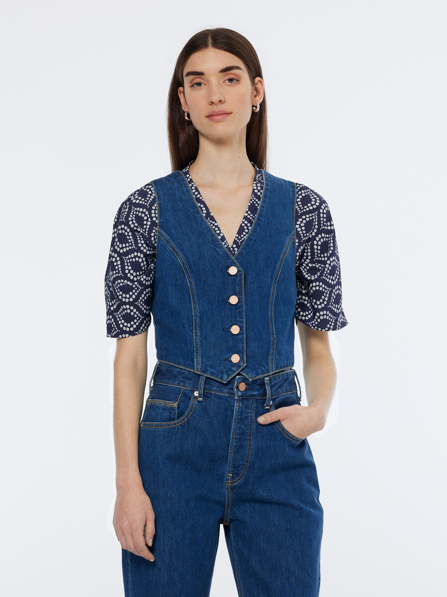 figurbetonte jeansweste city fresh