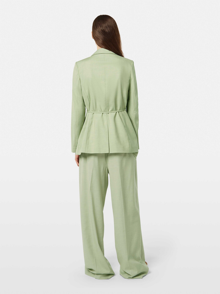 drapierter blazer mit gürtel