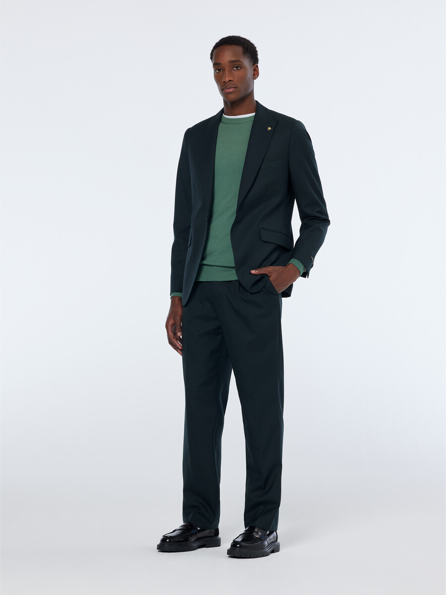 blazer mit einem knopf spitzem revers und regulärer passform