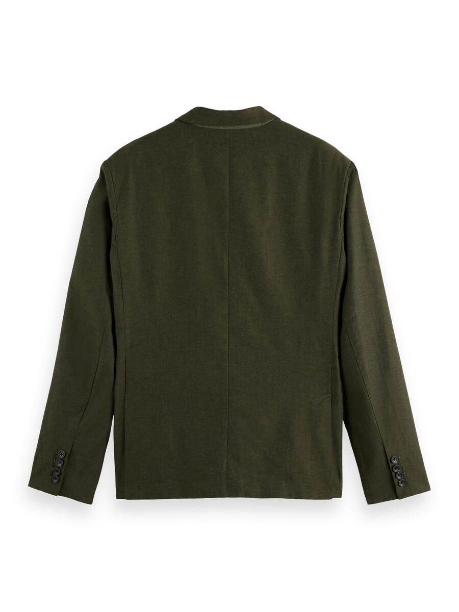 zweireihiger blazer aus leinenmischung