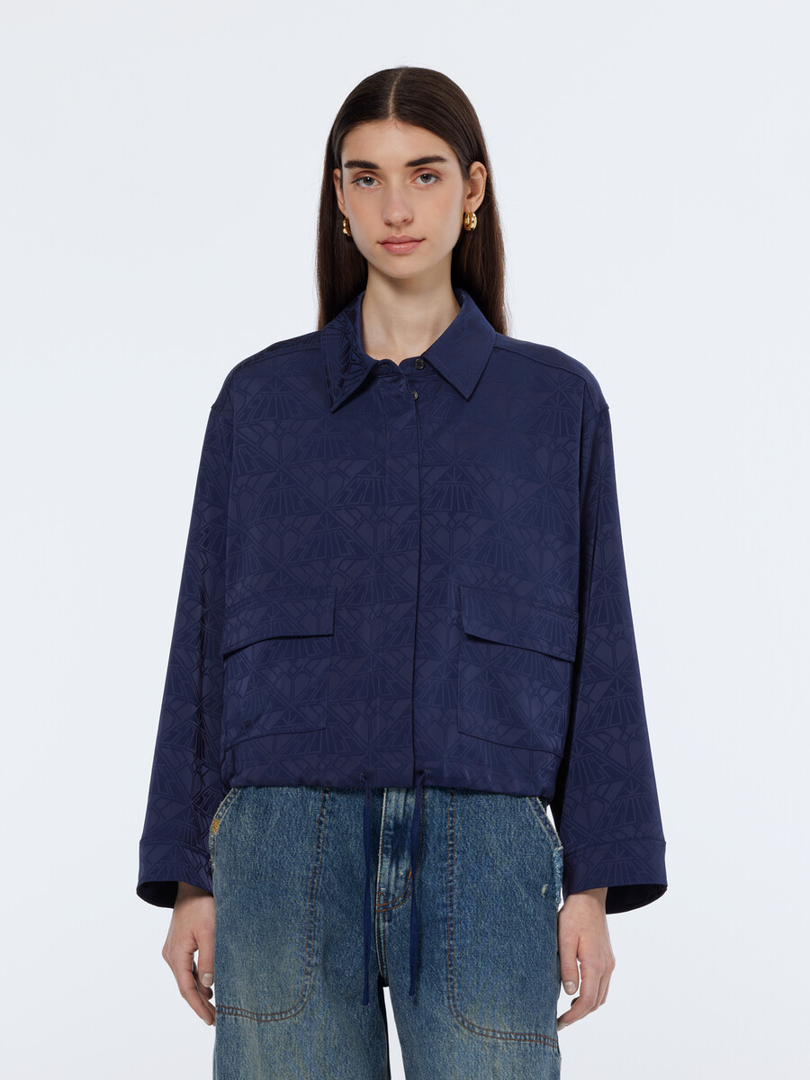 utility-hemd aus satin-jacquard