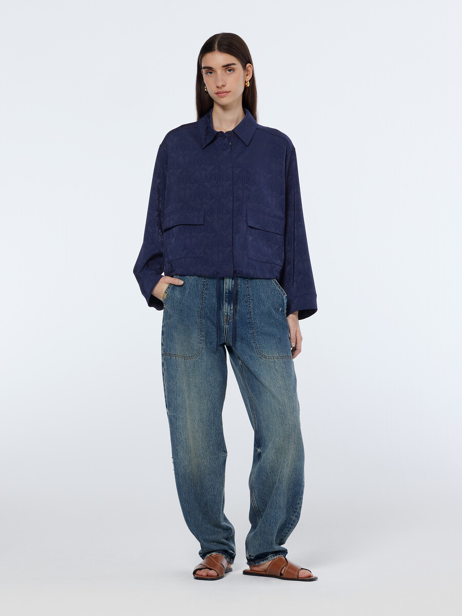 utility-hemd aus satin-jacquard