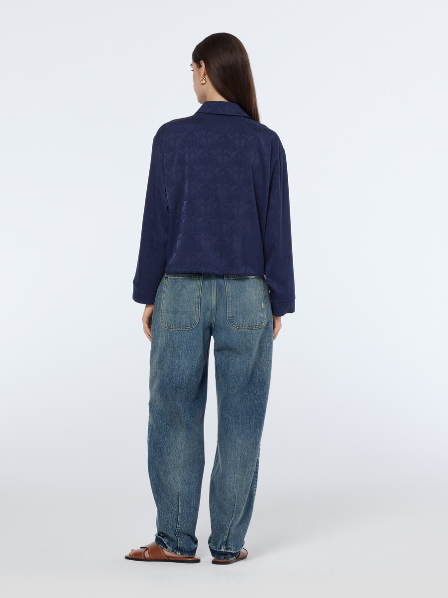 utility-hemd aus satin-jacquard