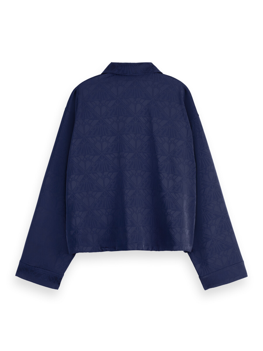 utility-hemd aus satin-jacquard