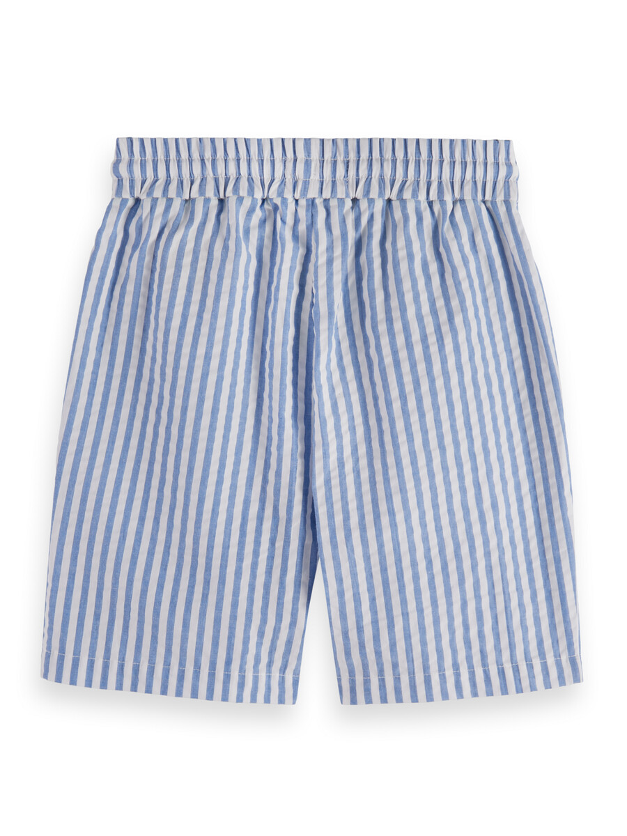 jungen-shorts aus seersucker mit streifen