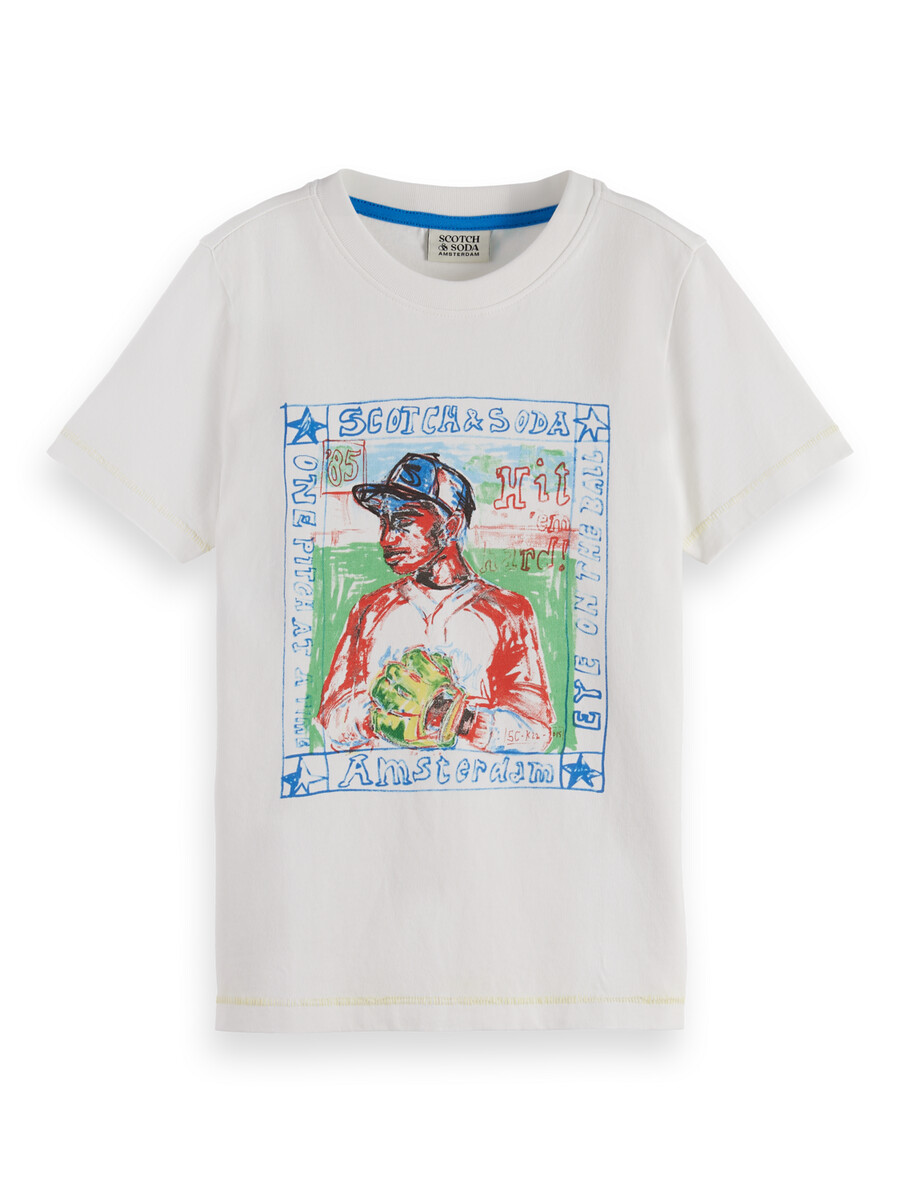 baseball-t-shirt für jungen normale passform