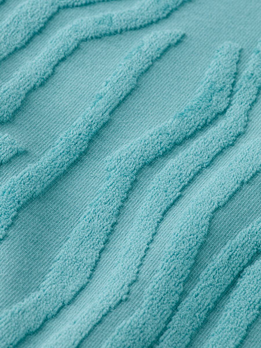 polohemd aus jacquard-baumwollfrottee mit lockerer passform