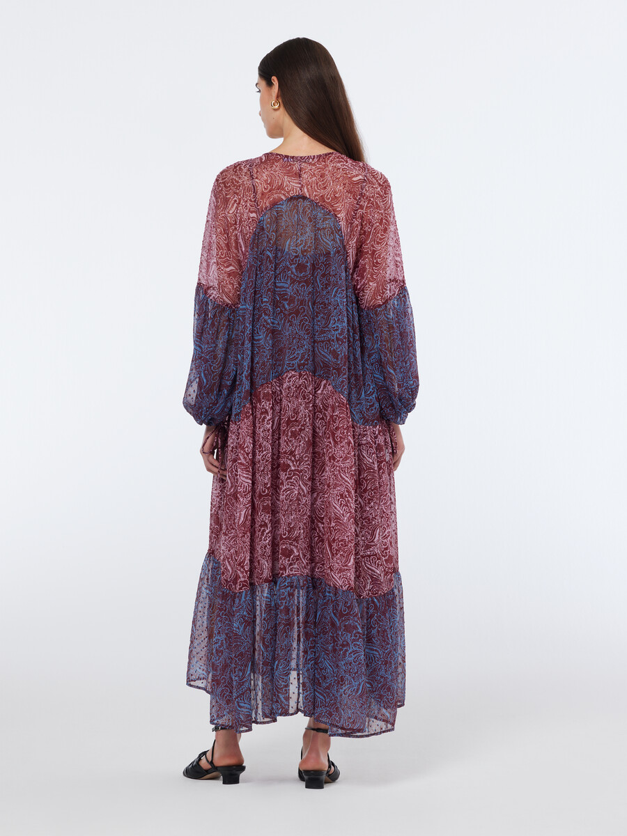 maxikleid mit paisley-print und fil-coupé-muster