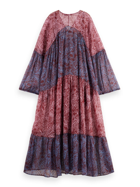 maxikleid mit paisley-print und fil-coupé-muster
