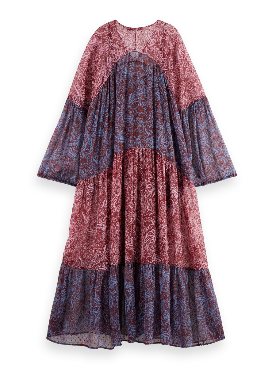 maxikleid mit paisley-print und fil-coupé-muster