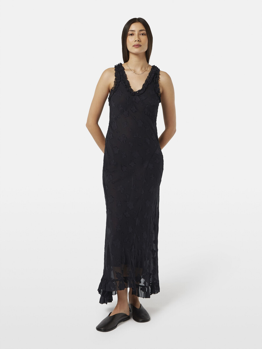 rüschen-maxikleid