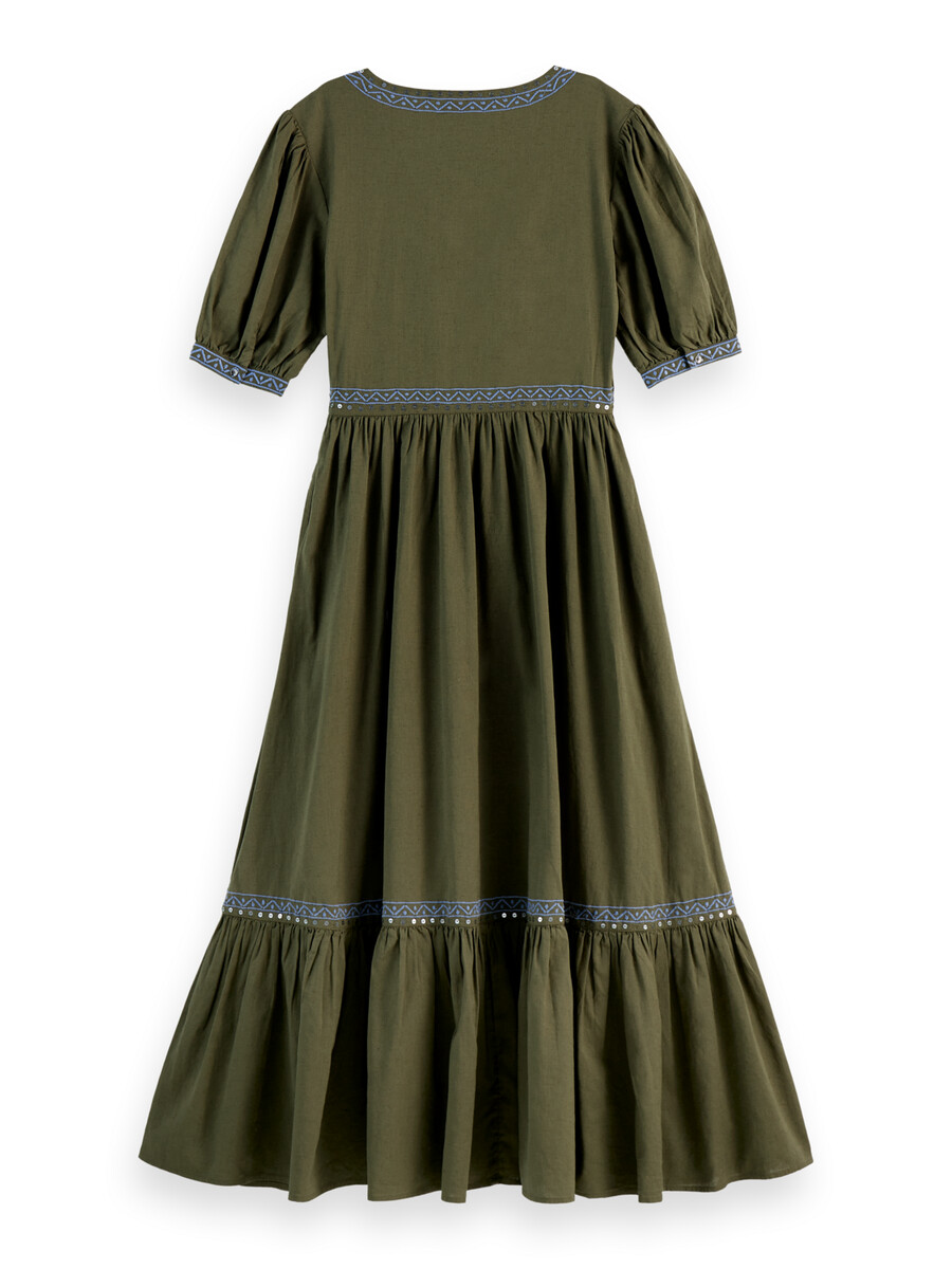 besticktes maxikleid