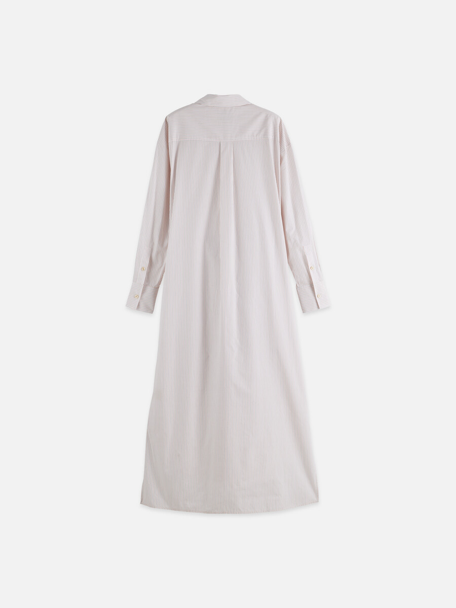 hemdblusenkleid mit lockerer passform und krawattenverschluss