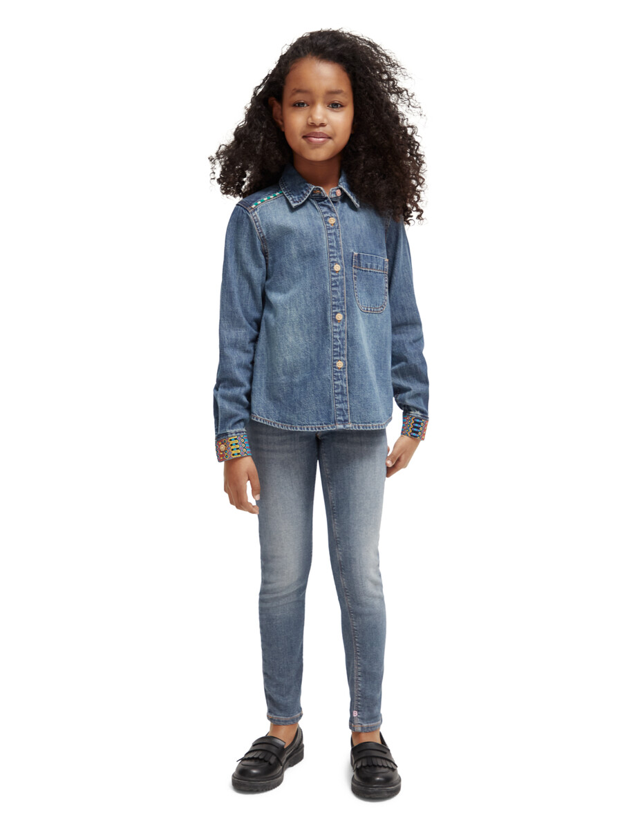 milou skinny jeans für mädchen – elektrisches blau