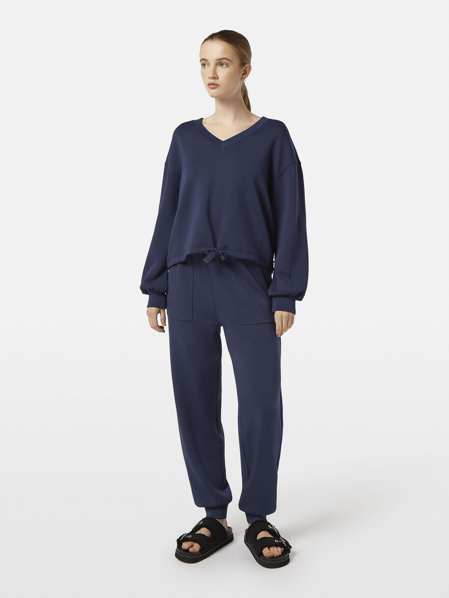 modal-sweatshirt mit v-ausschnitt