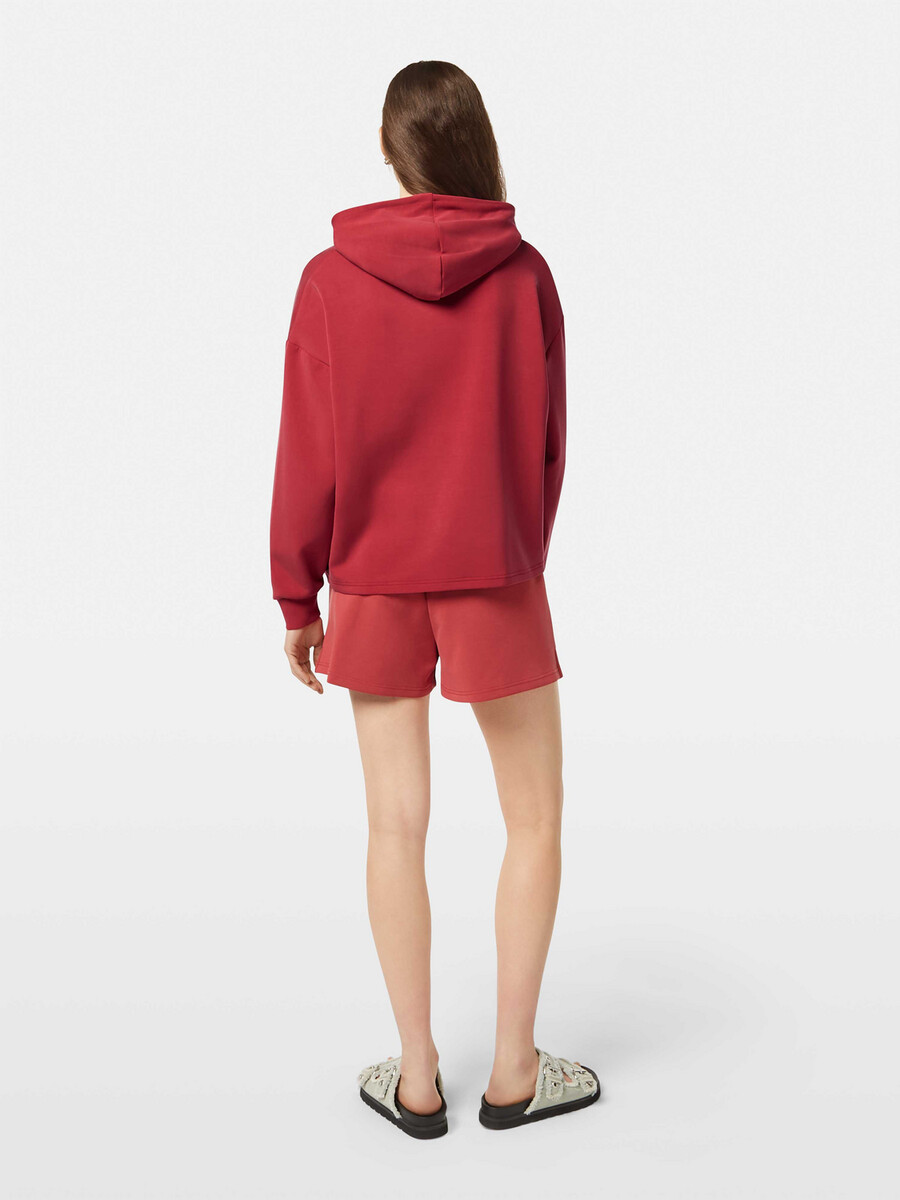 tencel-hoodie mit verdrehtem saum