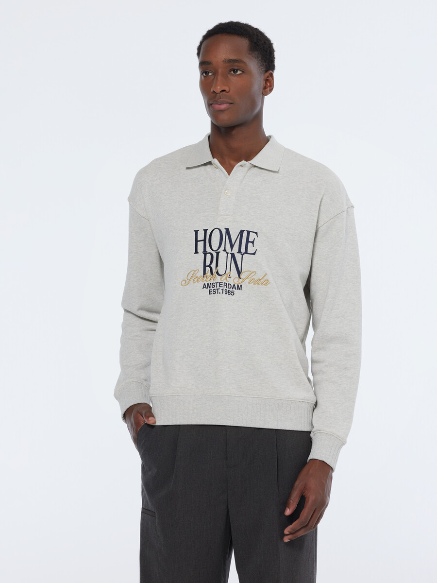 polo-sweatshirt mit lockerer passform