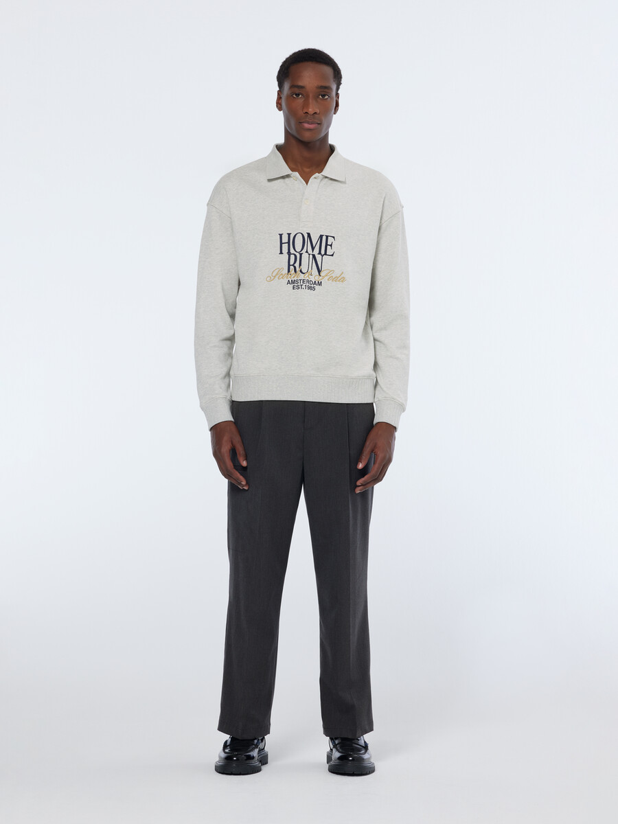 polo-sweatshirt mit lockerer passform