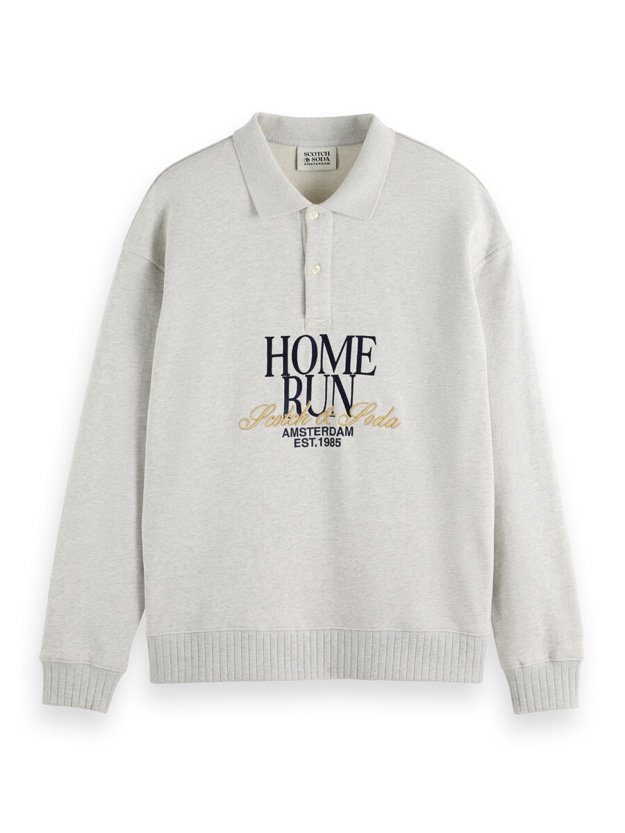 polo-sweatshirt mit lockerer passform