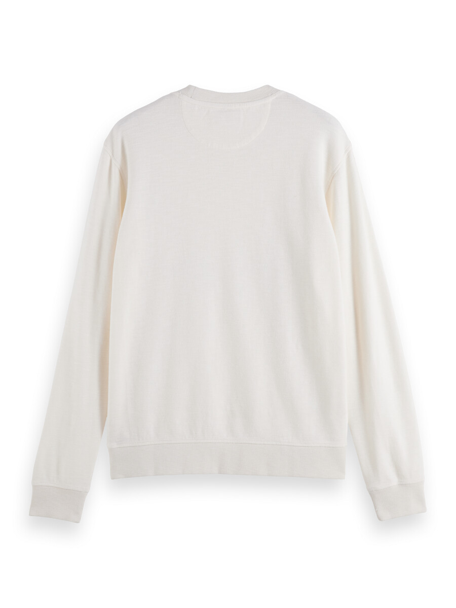 regular-fit stückgefärbtes slub-sweatshirt