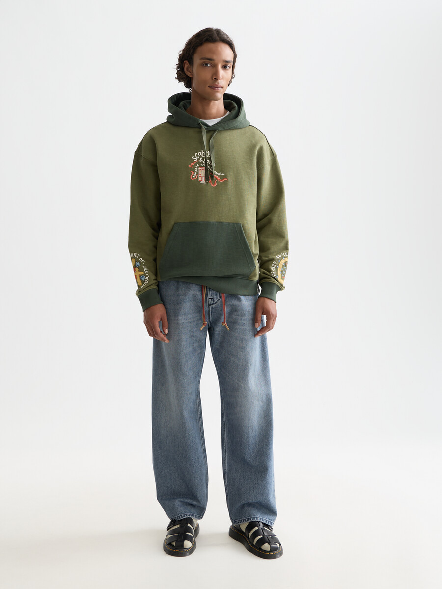 bestickter hoodie zum 40-jährigen jubiläum mit lockerer passform