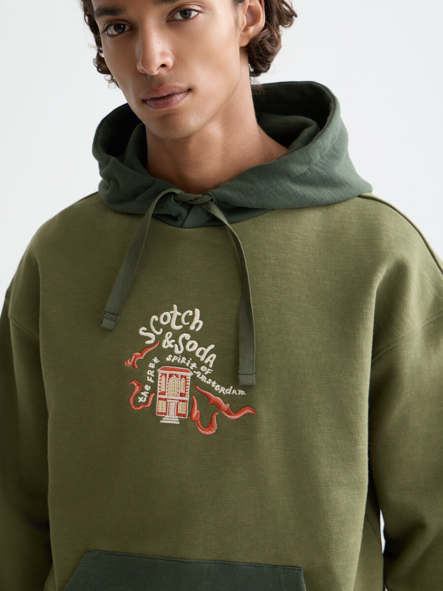 bestickter hoodie zum 40-jährigen jubiläum mit lockerer passform