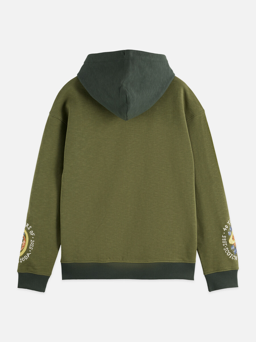 bestickter hoodie zum 40-jährigen jubiläum mit lockerer passform