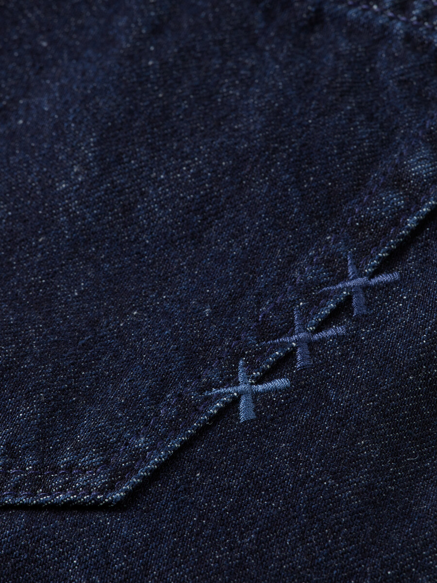 gerade geschnittene verkürzte denim-chino beatitude