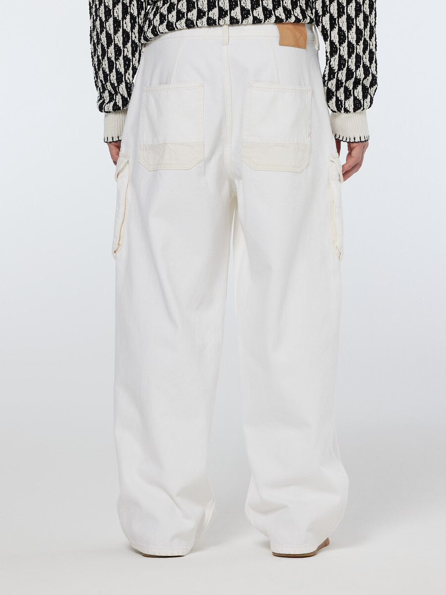 the daze loose fit cargo jeans verwaschenes weiß