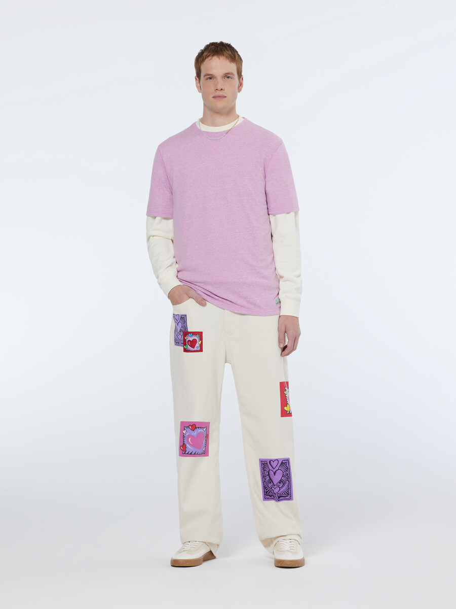 scotch soda x burton morris unisex straight leg jeans ecru love