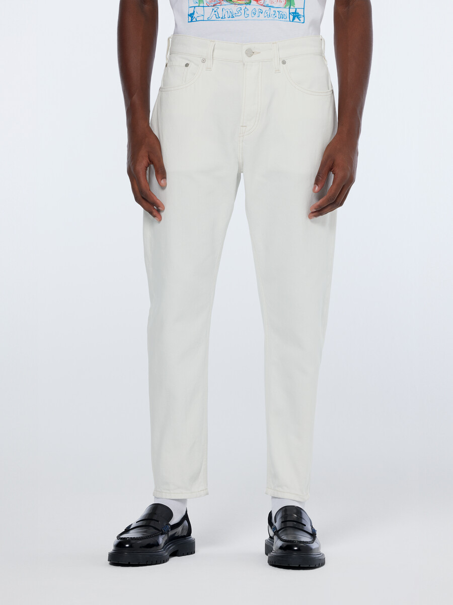 dean loose taper jeans tennis white