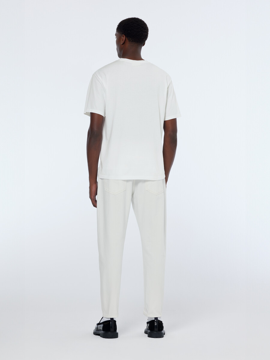 dean loose taper jeans tennis white