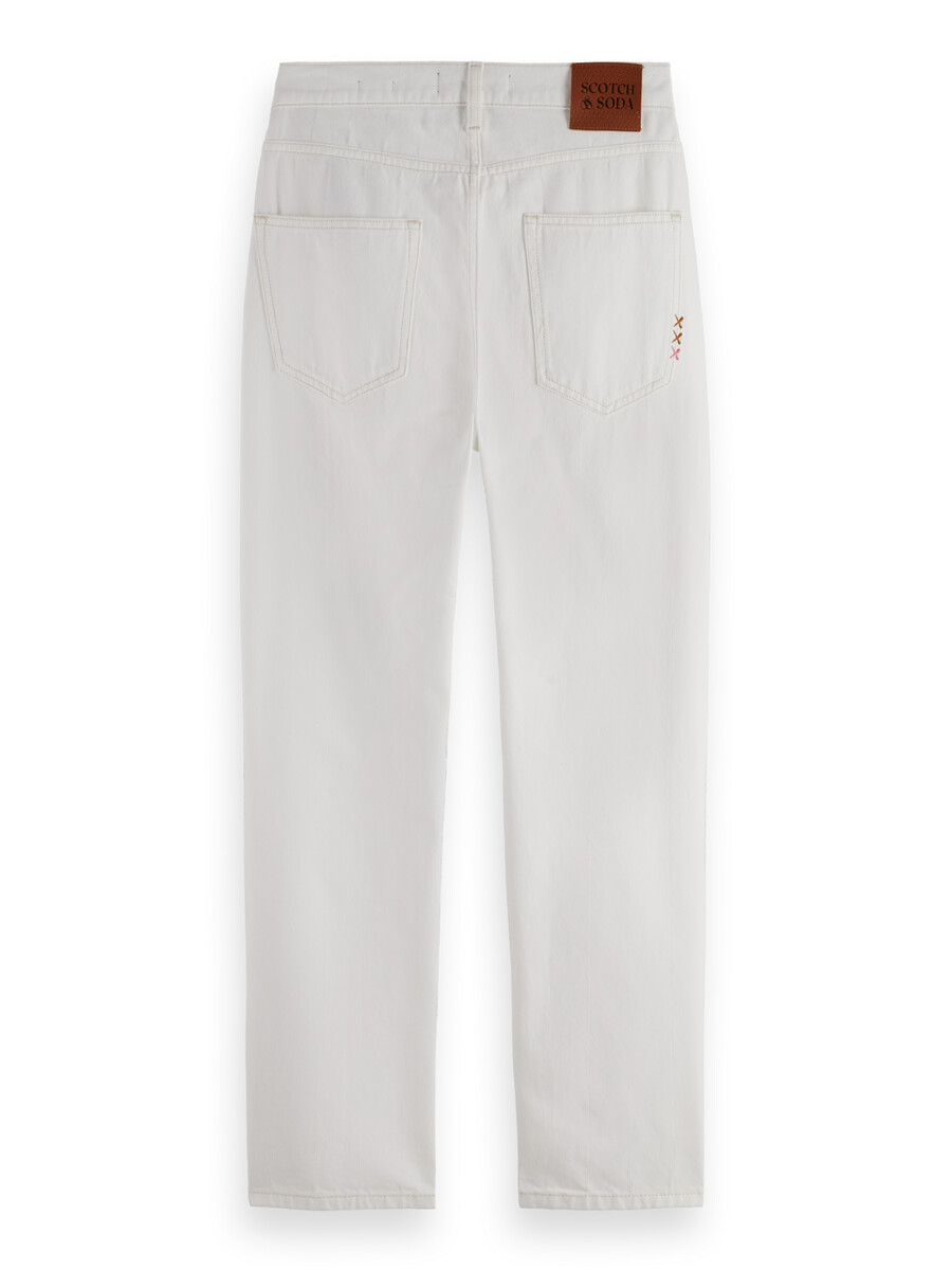 dean loose taper jeans tennis white