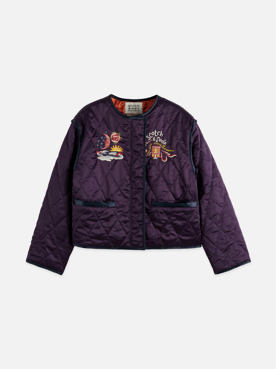 wende-souvenirjacke zum 40-jährigen jubiläum mit stickerei