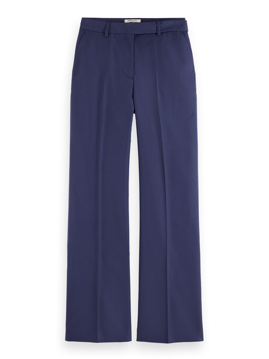 edie tailored wide-leg fixed belt pant