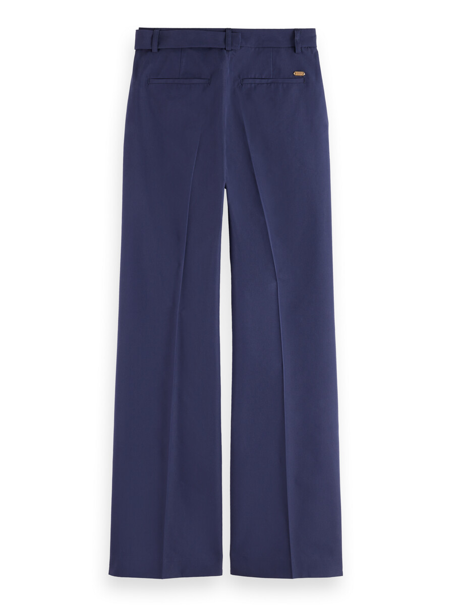edie tailored wide-leg fixed belt pant