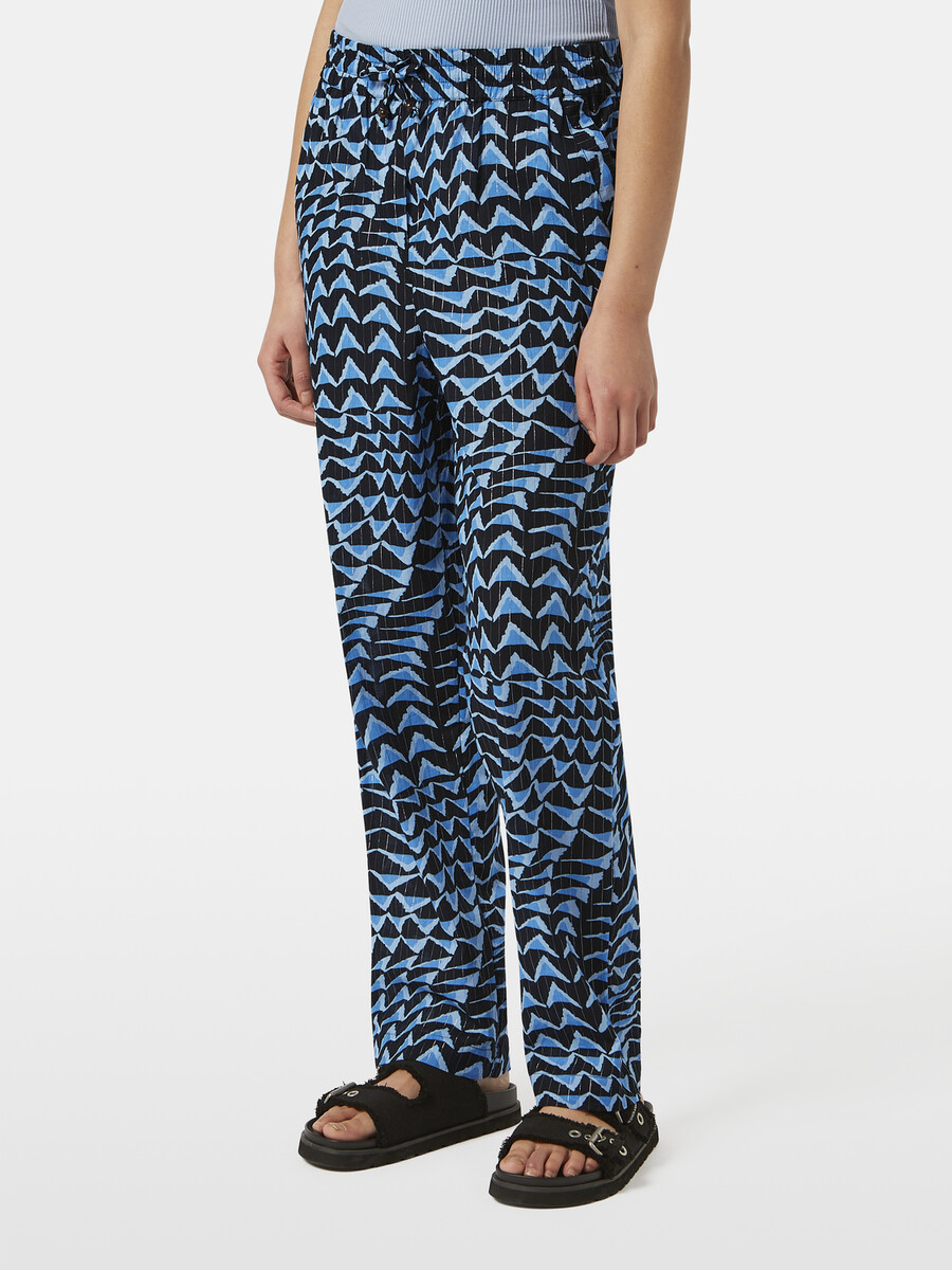 house of mirrors bedruckte strandhose mit mittelhohem bund