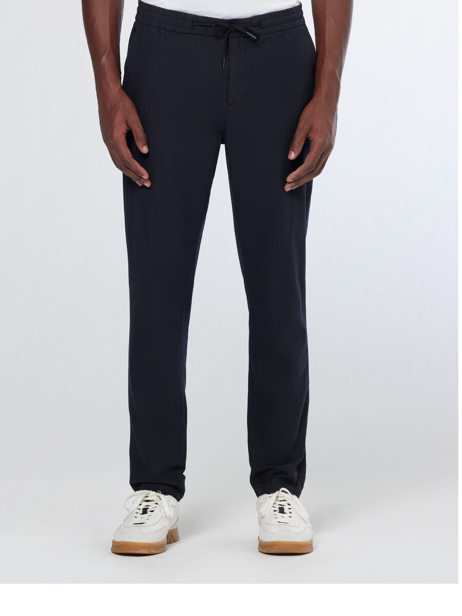 essentials — warren jogginghose aus baumwoll-leinen-twill