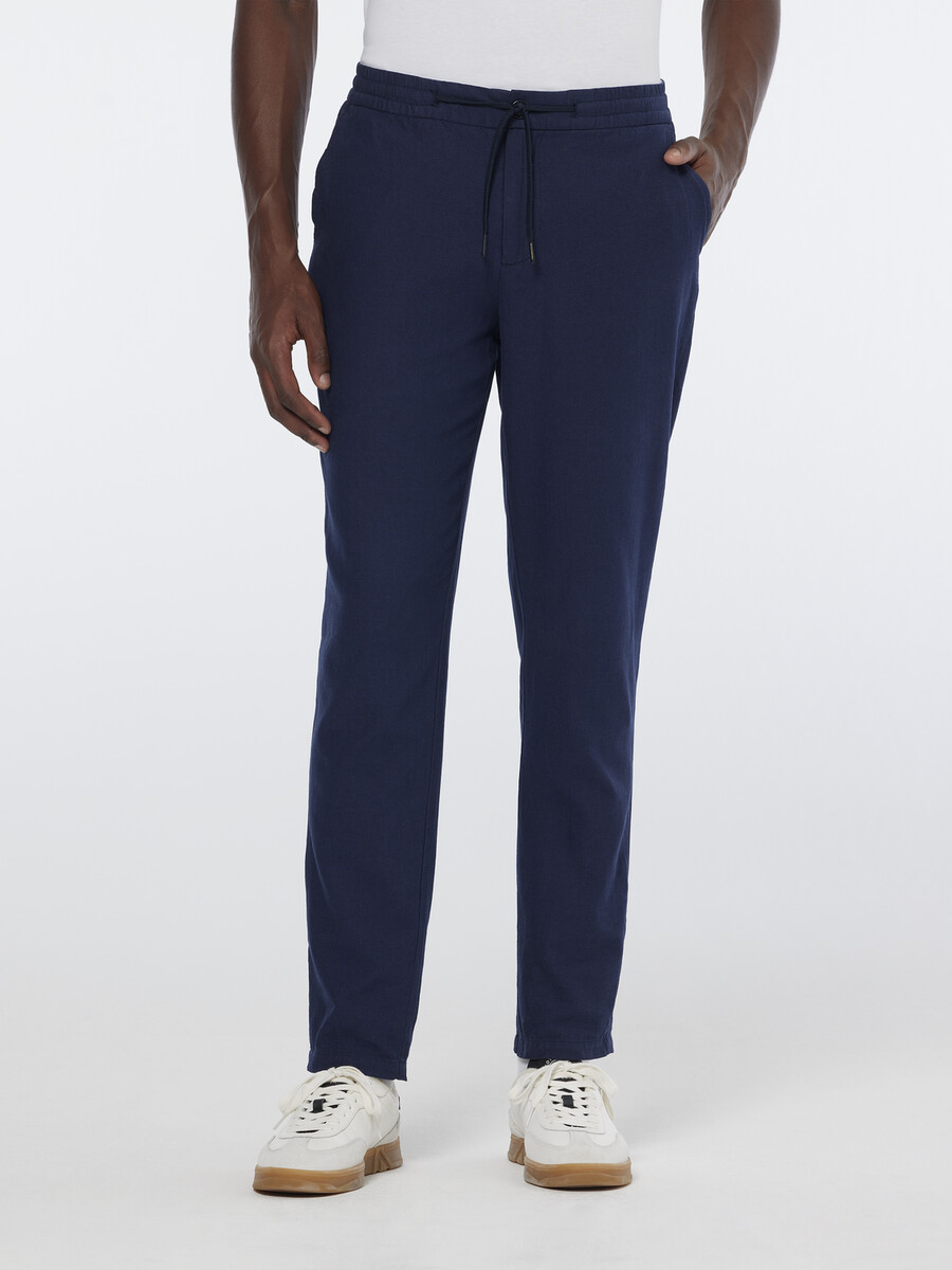 essentials — warren jogginghose aus baumwoll-leinen-twill