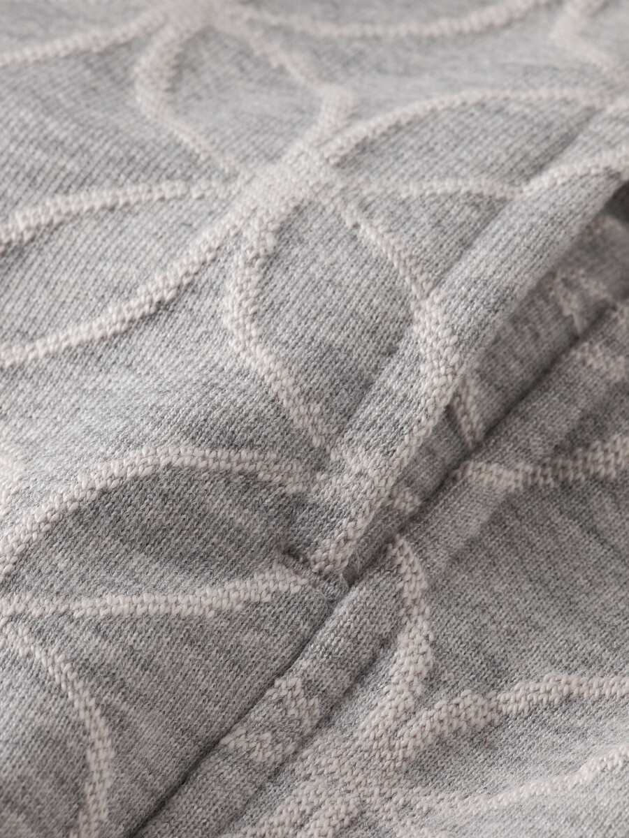 jacquard-frottee-jogginghose mit geradem schnitt