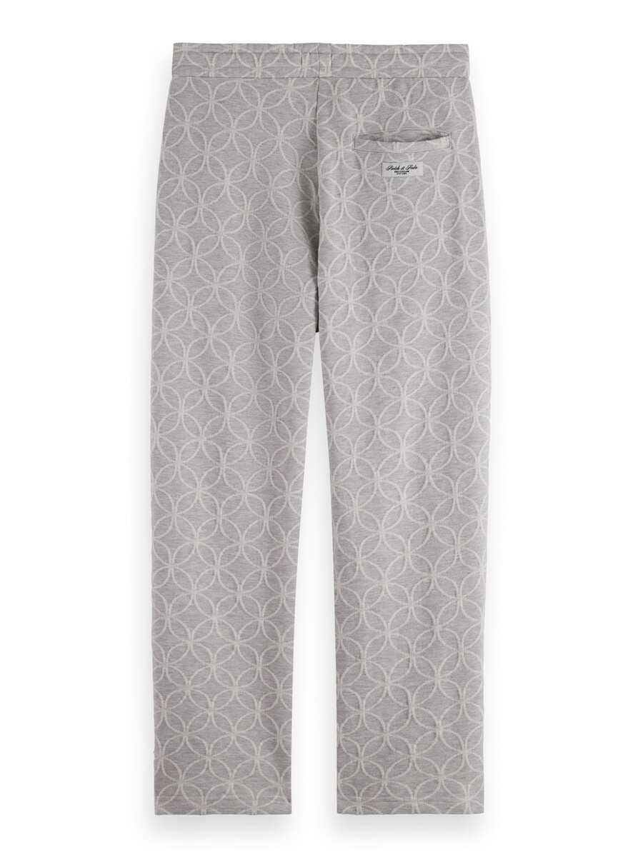 jacquard-frottee-jogginghose mit geradem schnitt