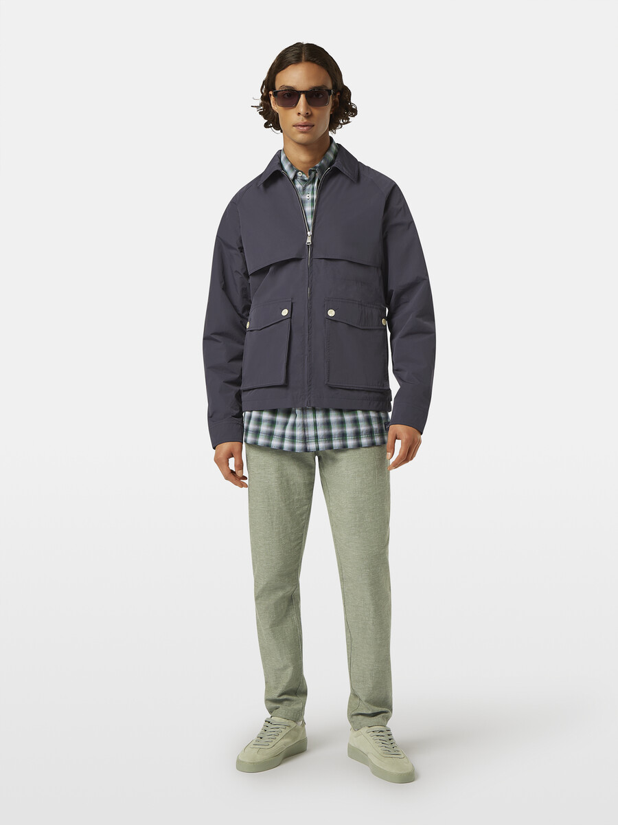warren jogginghose aus baumwoll-leinen-twill