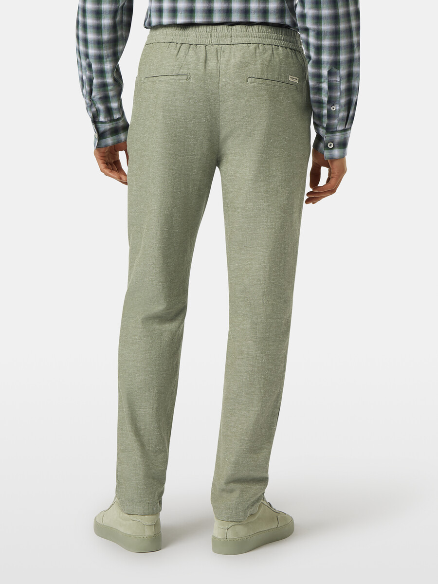 warren jogginghose aus baumwoll-leinen-twill