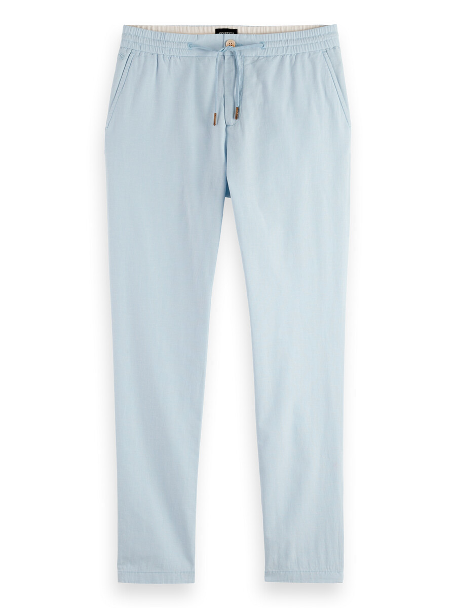 warren jogginghose aus baumwoll-leinen-twill