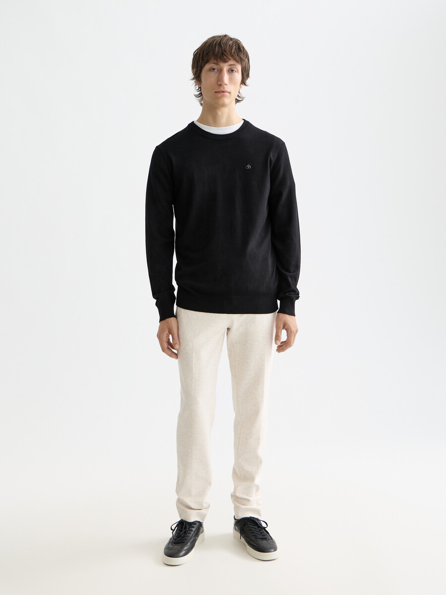 core - mott - maßgeschneidertes gestricktes garngefärbtes chino