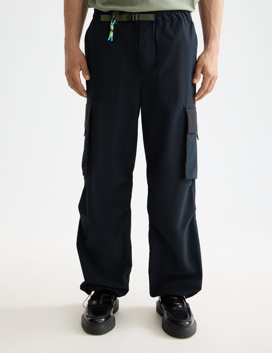 daze - cargohose aus nylon-mischgewebe mit rippstop-beschichtung und weiter passform