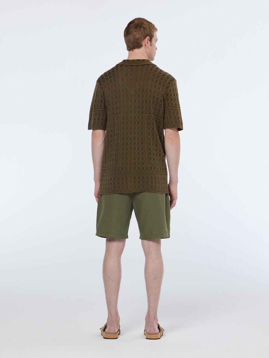 kurzarmhemd aus jacquard-strick