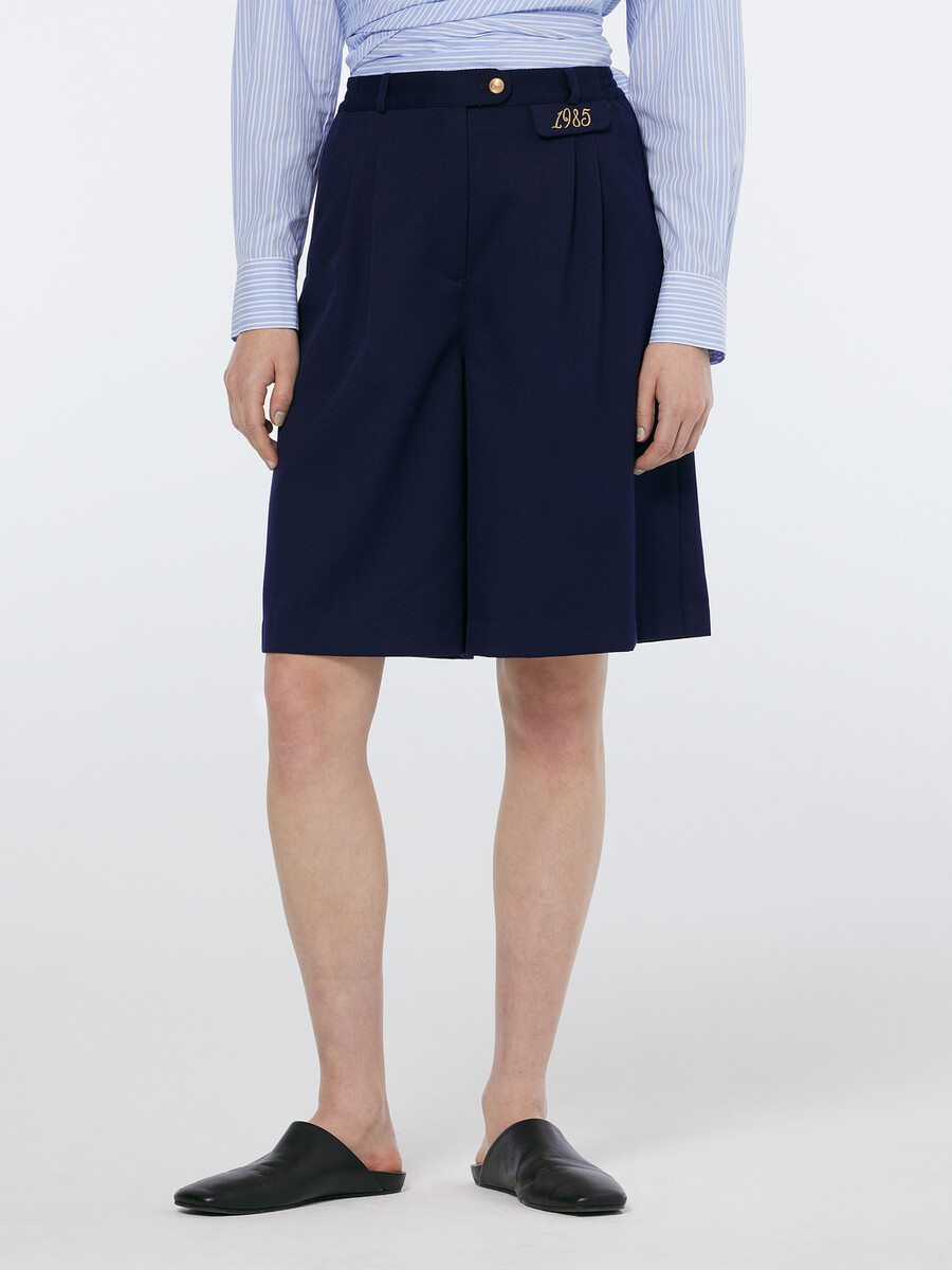 kurzer plissierter gabardine-twill-stoff