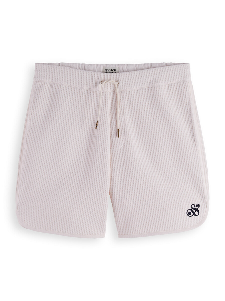 sportliche bermuda-shorts mit lockerer passform und waffelstruktur