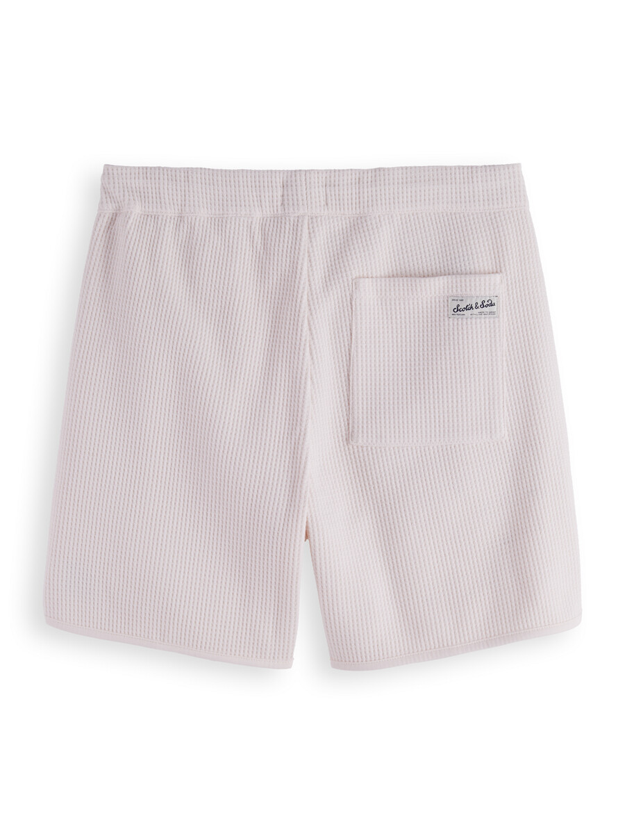 sportliche bermuda-shorts mit lockerer passform und waffelstruktur